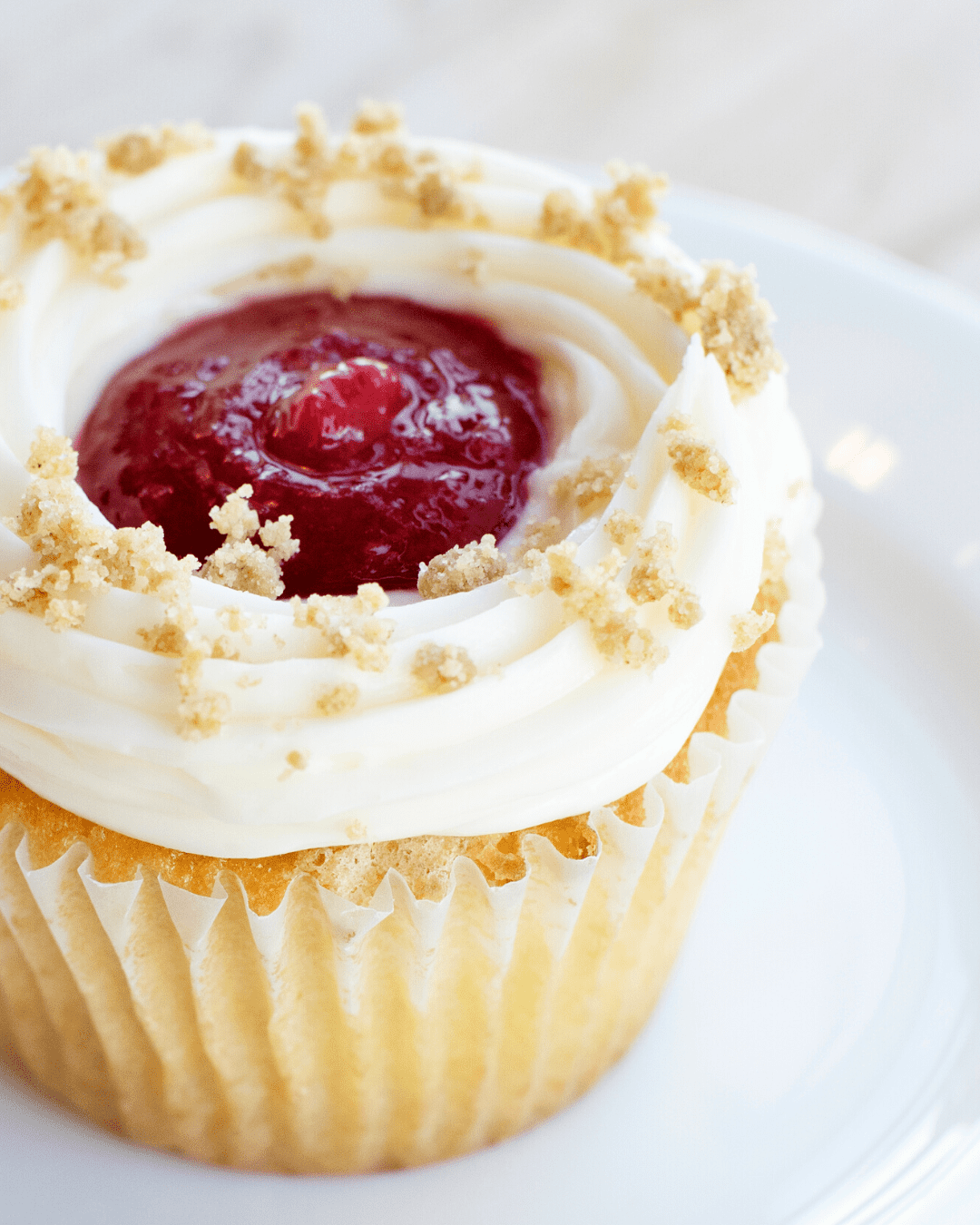 raspberry cheesecake cupcake