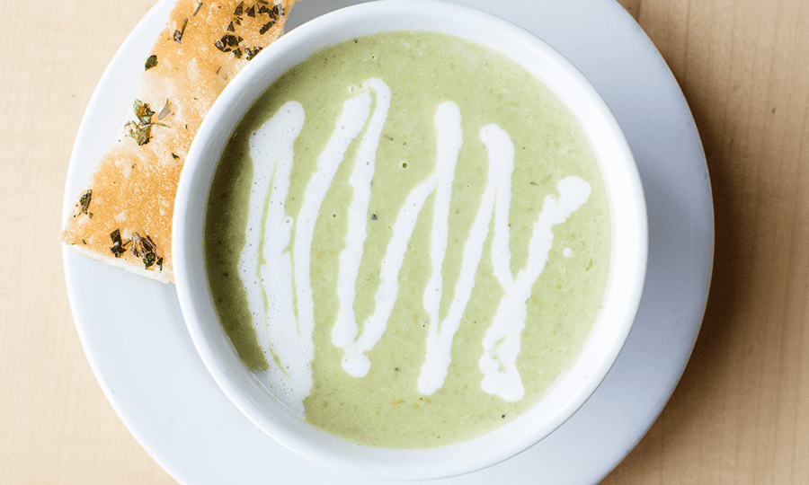 spring pea soup from yum! Kitchen and Bakery