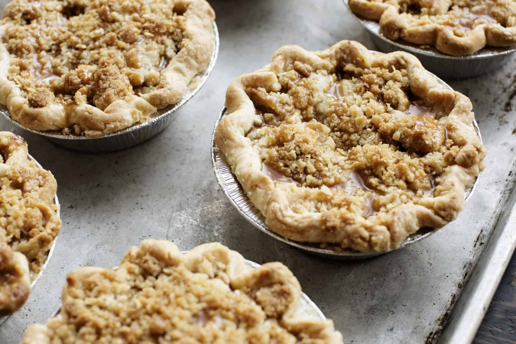 mini salted caramel apple pies from yum! Kitchen and Bakery in Minnesota